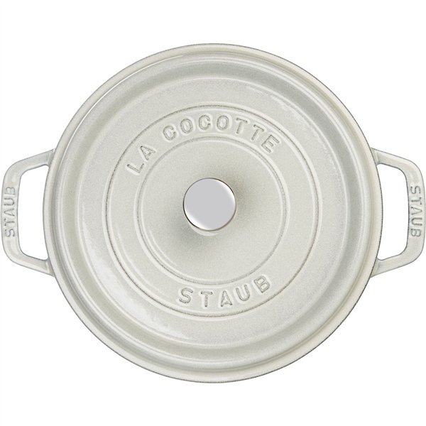 Staub La Cocotte 24cm rund, weisser Trüffel, Gusseisen