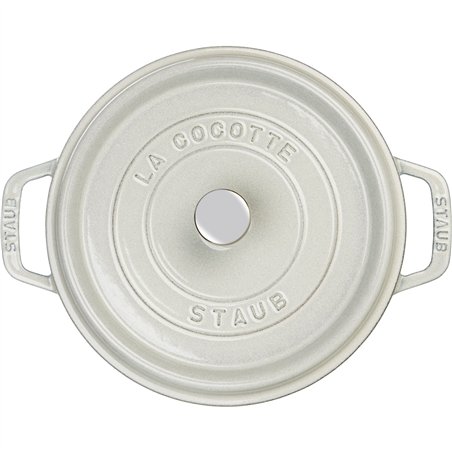 Staub La Cocotte 24cm rund, weisser Trüffel, Gusseisen