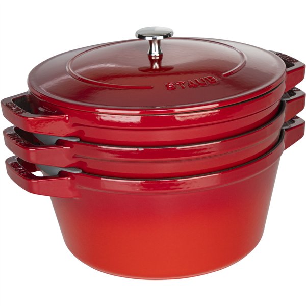 Staub La Cocotte Kochtopfset 3-teilig kirsch-rot