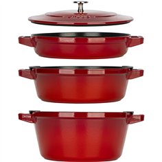 Staub La Cocotte Kochtopfset 3-teilig kirsch-rot 2