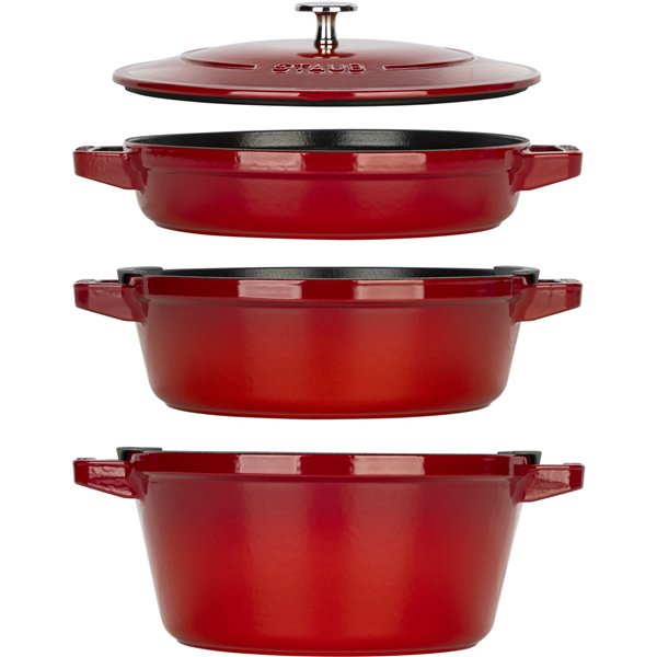 Staub La Cocotte Kochtopfset 3-teilig kirsch-rot