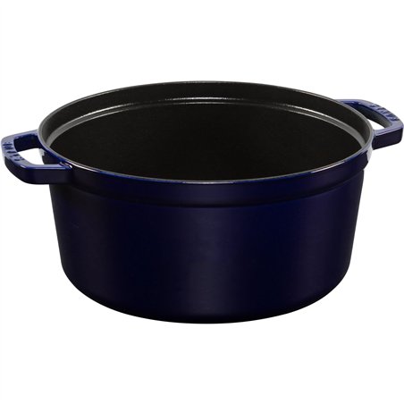 Staub La Cocotte 28cm rund, dunkelblau, Gusseisen
