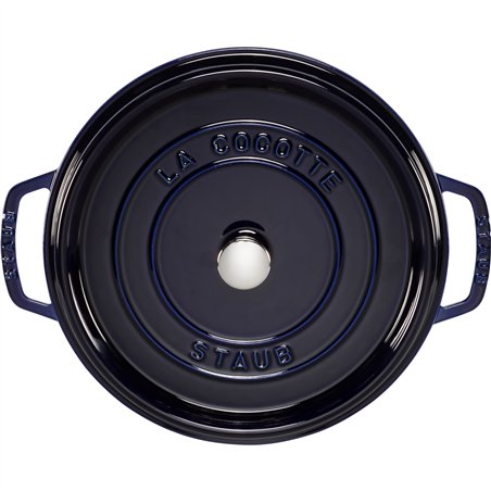 Staub La Cocotte 28cm rund, dunkelblau, Gusseisen