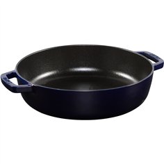 Staub Bräter Chistera 28 cm dunkelblau, Gusseisen 2