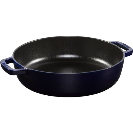 Staub Bräter Chistera 28 cm dunkelblau, Gusseisen