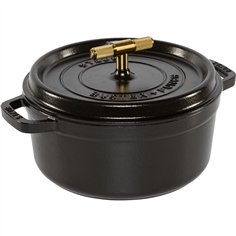 Staub La Cocotte Buster & Punch 24 cm rund, schwarz, Gusseisen