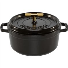 Staub La Cocotte Buster & Punch 24 cm rund, schwarz, Gusseisen 2