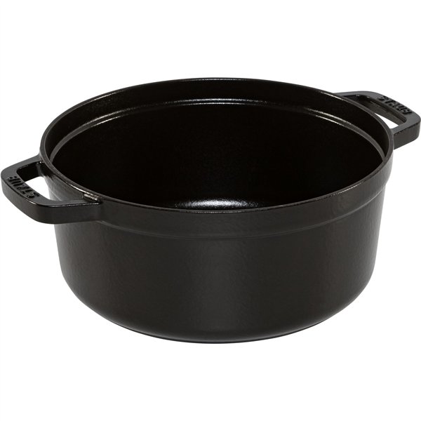 Staub La Cocotte Buster & Punch 24 cm rund, schwarz, Gusseisen