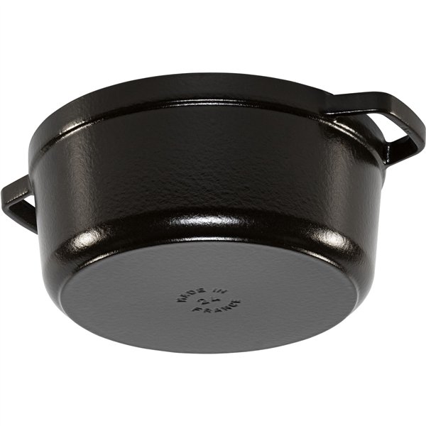Staub La Cocotte Buster & Punch 24 cm rund, schwarz, Gusseisen