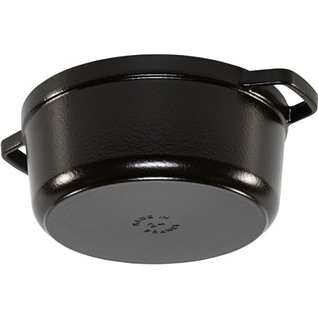 Staub La Cocotte Buster & Punch 24 cm rund, schwarz, Gusseisen