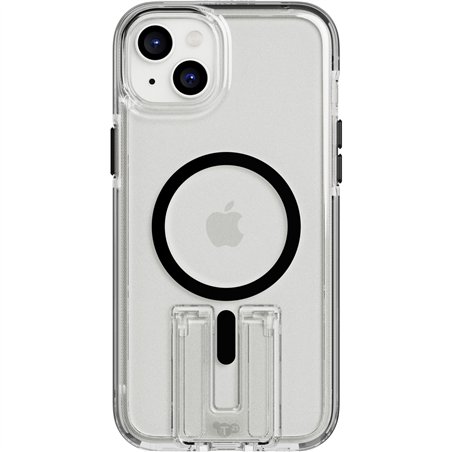 Tech21 EvoCrystal Kick custodia MagSafe iP 15 Plus trasp./nero