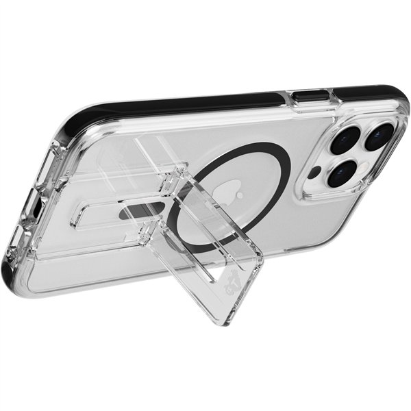 Tech21 EvoCrystal Kick custodia MagSafe iP 15 Pro Max trasp./ne.