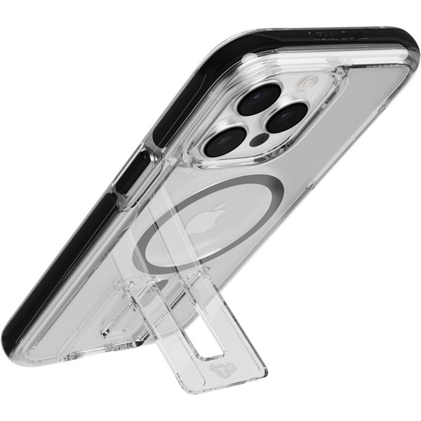 Tech21 EvoCrystal Kick custodia MagSafe iP 15 Pro Max trasp./ne.
