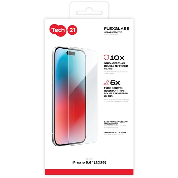 Tech21 FlexGlass Ultra Clear per iPhone 17 Air trasparente