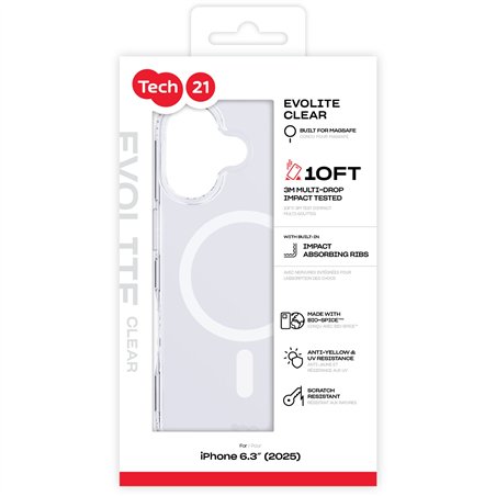 Tech21 EvoLite custodia MagSafe per iPhone 17 Clear