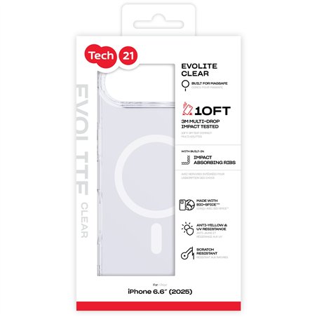 Tech21 EvoLite custodia MagSafe per iPhone 17 Air Clear