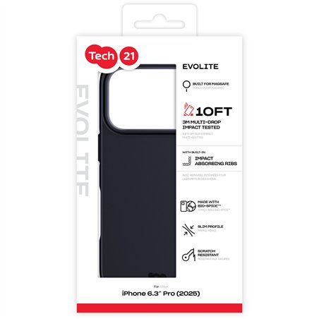 Tech21 EvoLite custodia MagSafe per iPhone17 Pro nero