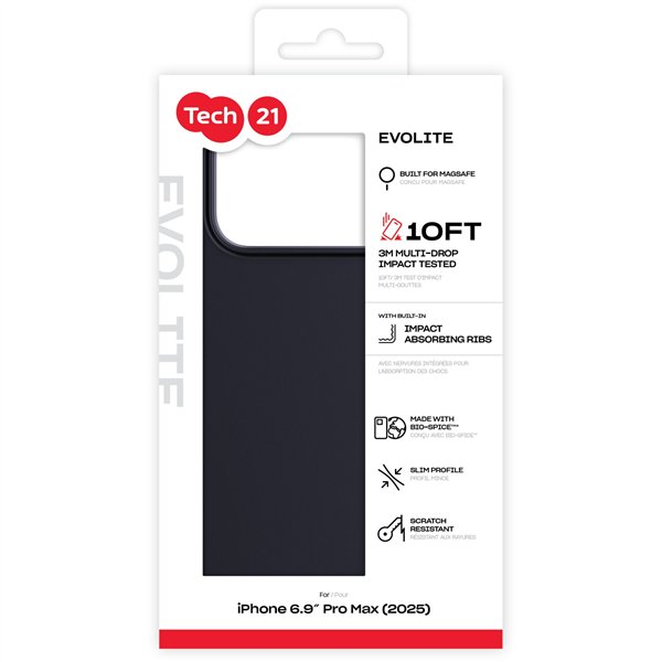 Tech21 EvoLite custodia MagSafe per iPhone 17 Pro Max nero