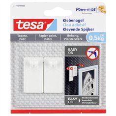 1x2 Tesa gancio adesivo carta da parati e intonaco (0,5 kg) 77772