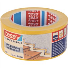 Tesa nastro p. intonaco  sPVC 33m x 50mm groffato giallo 67001