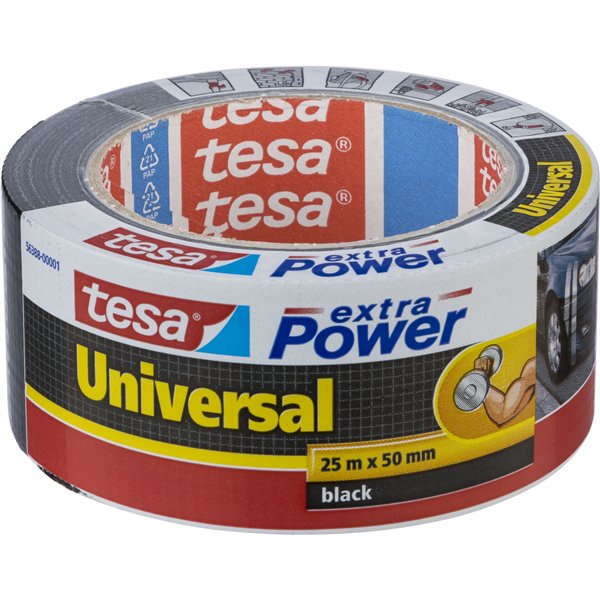 Tesa nastro tess. 25m x 50mm extra Power nero 56388