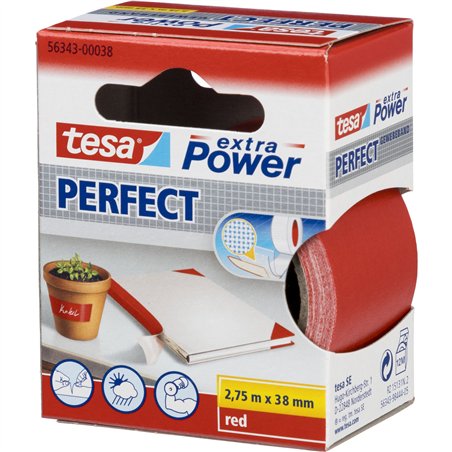 Tesa nastro tess. 2,75m x 38mm extra Power rosso 56343