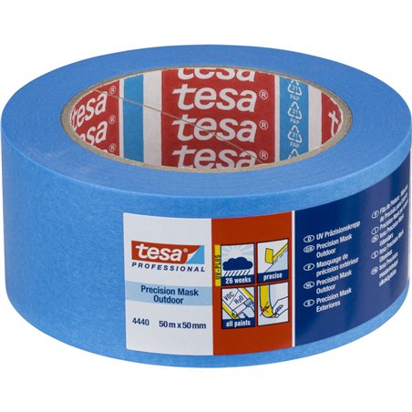 Tesa nastro crespato 50m x 50mm Preci.outd.Prof. blu 04440