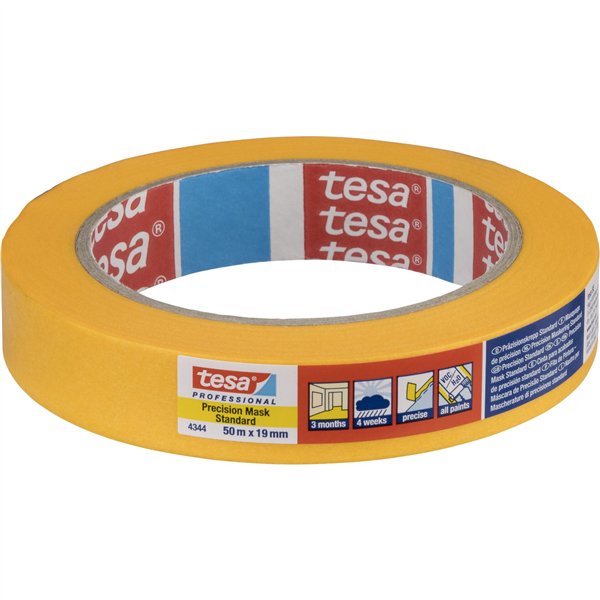 Tesa nastro crespato 50m x 19mm Stand.Prec.giallo 04344
