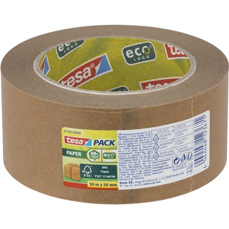 Tesa nastro imball. 50m x 50mm carta eco marrone 57180