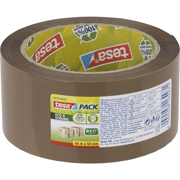 Tesa nastro imball. 66m x 50mm Eco&Strong marrone 58154