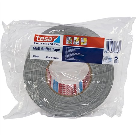 Tesa nastro ad. tel. 50m x 50mm Gaffer tape argento 53949