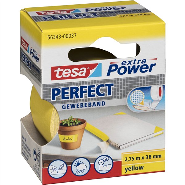 Tesa nastro ad. tel.2,75m x 38mm extra Power giallo perfect 56343