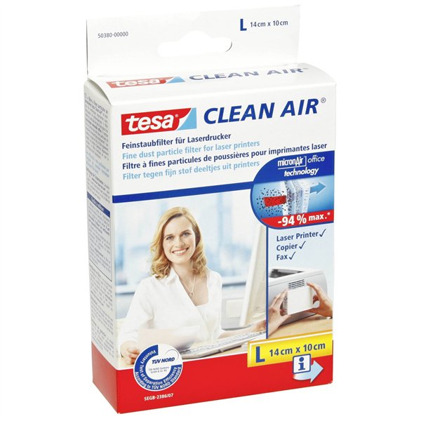 Tesa Filtro contro la polvere formato L 14 x 10 cm Clean Air