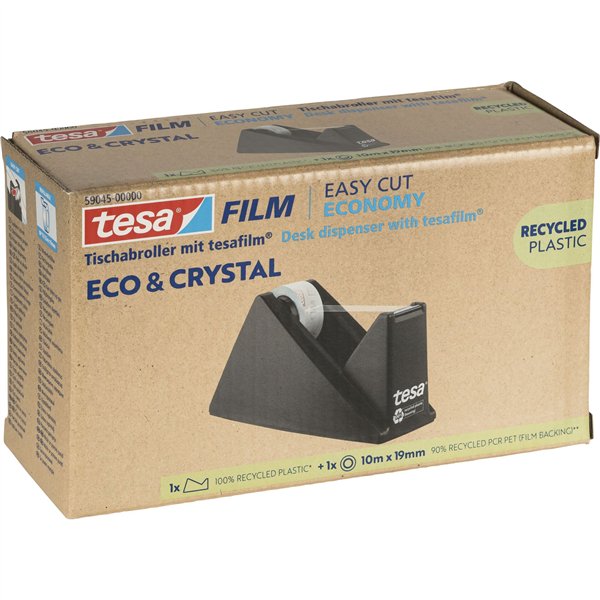 Tesa nastro adesivo eco&crystal 19mm x 10m con dispenser