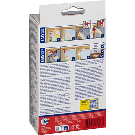 Tesa zanzariera finestra strappo 1,7X1,8m bianco 55914