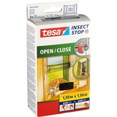 Tesa Insect Stop open/close 1,3x1,5m black Hook & Loop