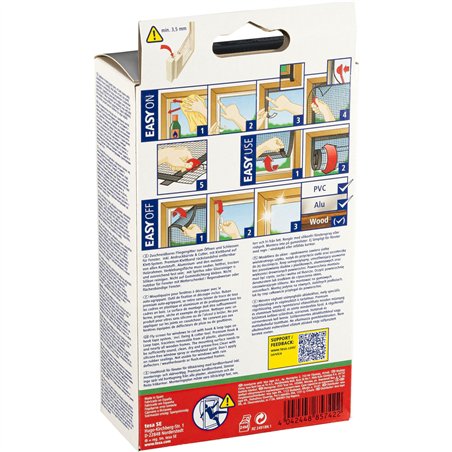 Tesa Insect Stop open/close 1,3x1,5m black Hook & Loop