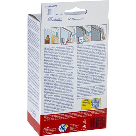 Tesa Pollenschutzgitter Klett 130x150cm 55286