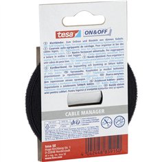 Tesa On&Off Kabelbinder 5mx10mm Universal schwarz 55239 2
