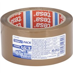 Tesa Packband strong 66m x 50mm braun 57168