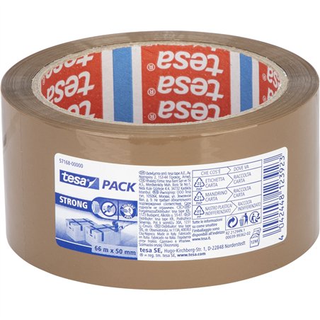 Tesa Packband strong 66m x 50mm braun 57168