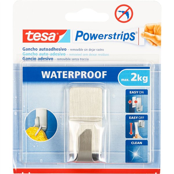 Tesa Powerstrips ganci 59707 resist. acqua Zoom metallo 2kg