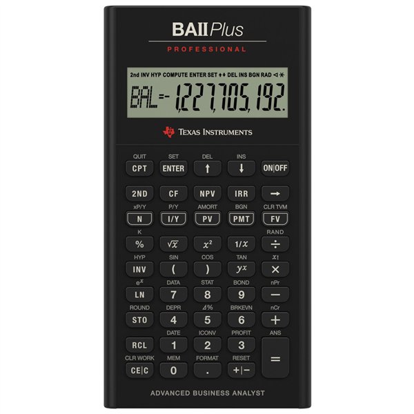 Texas Instruments BA II Plus Professional IIBAPRO/FC/3E12/A