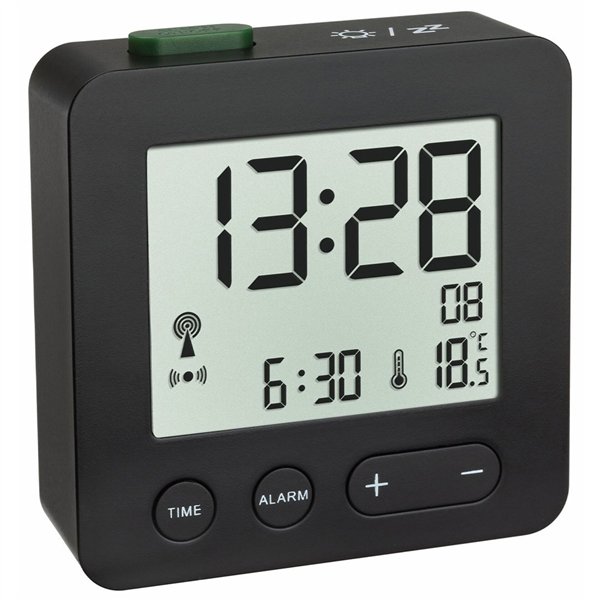 TFA 60.2545.54    sveglia radiocontrollata argento/bianco