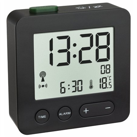TFA 60.2545.54    sveglia radiocontrollata argento/bianco