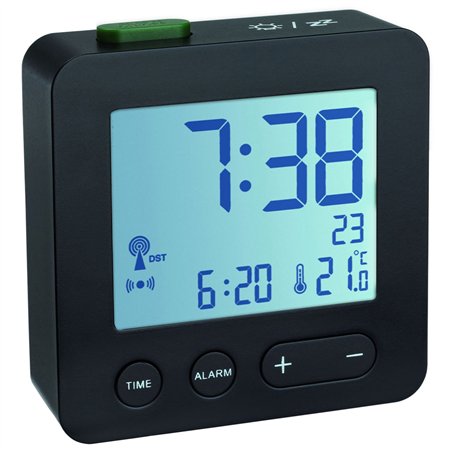 TFA 60.2545.54    sveglia radiocontrollata argento/bianco