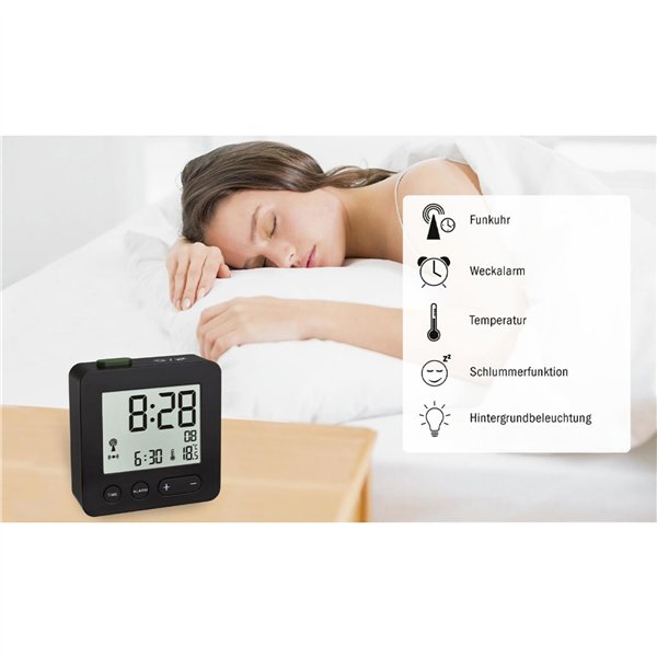 TFA 60.2545.54    sveglia radiocontrollata argento/bianco