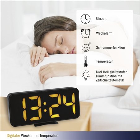 TFA 60.2027.01 sveglia digitale con cifre LED