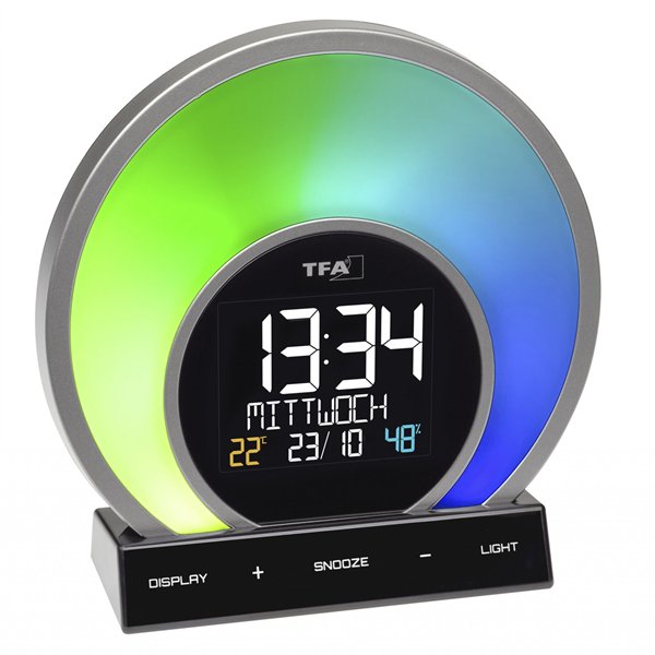 TFA 60.2026.01 SOLUNA Sveglia luminosa con cambio col.