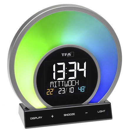 TFA 60.2026.01 SOLUNA Sveglia luminosa con cambio col.